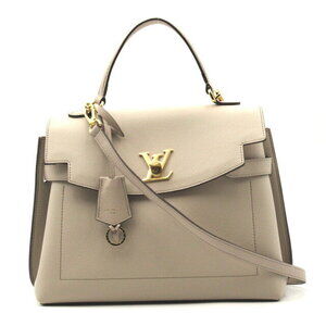 Louis Vuitton Lock Me Ever Shoulder Bag Calfskin Beige Greige